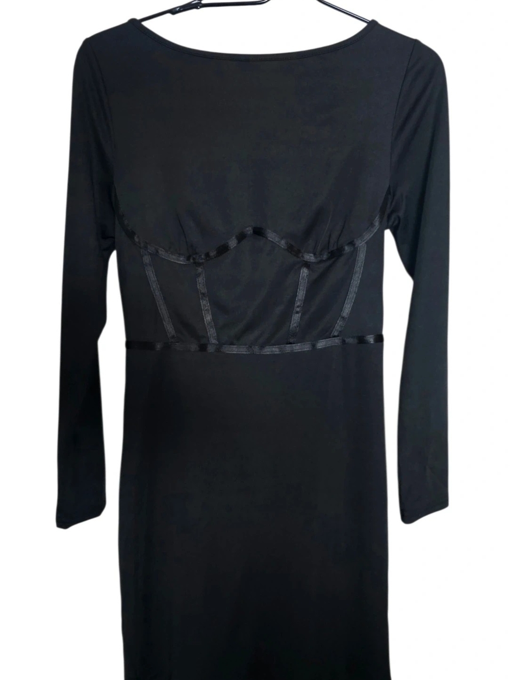 Long Sleeve Black Intimate Nightdress